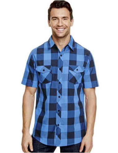 BUR-9203-Buffalo Plaid Woven Shirt
